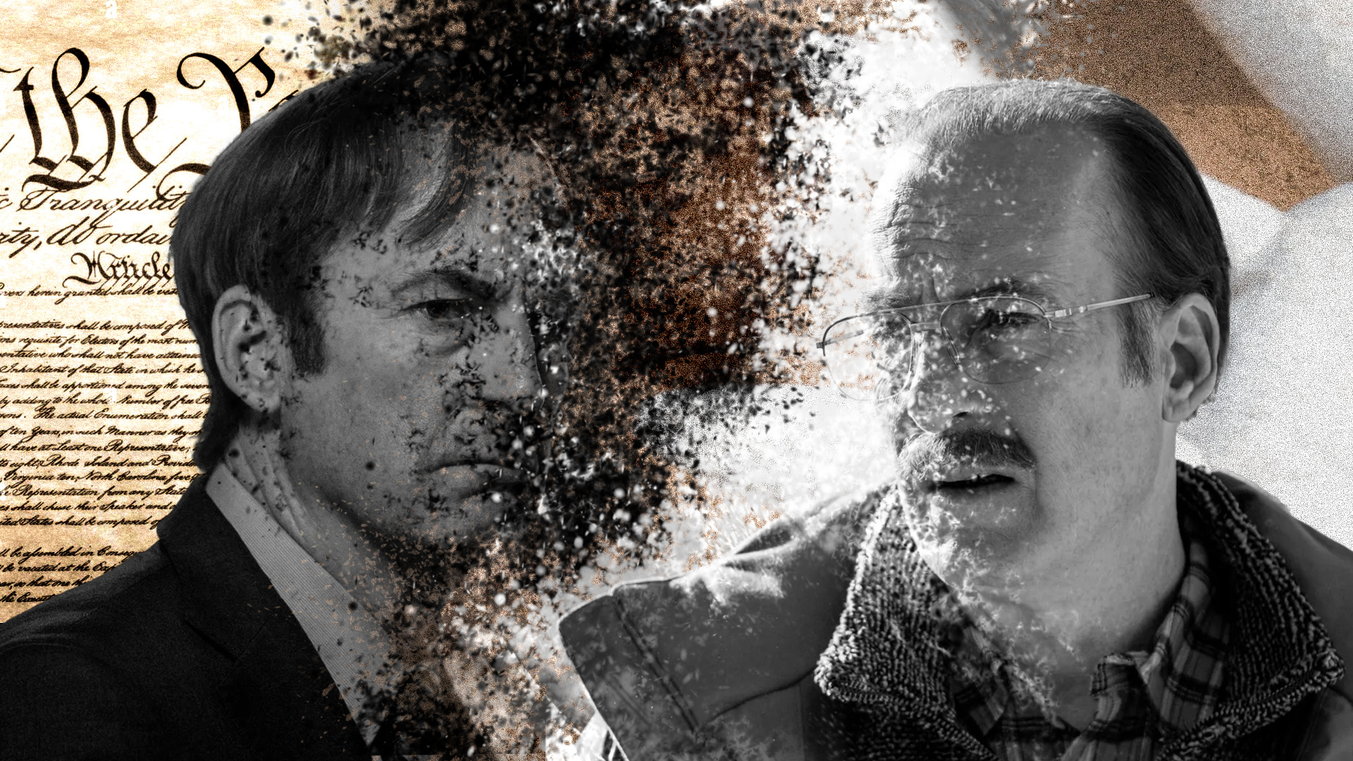 Better Call Saul, Saul vs Gene visual contrast (photoshop)