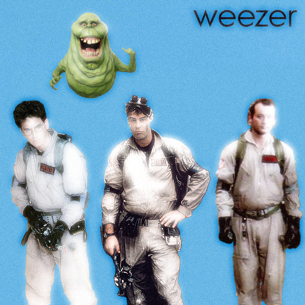 the ghostbusters on the weezer album cover (photoshop)
