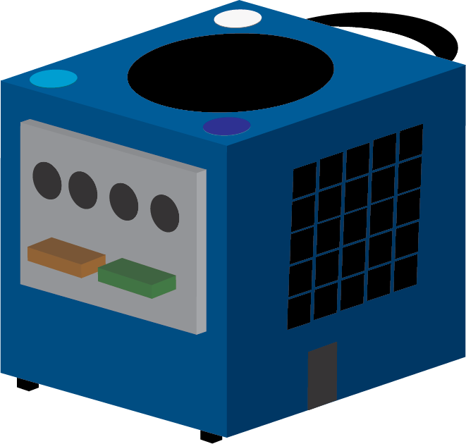 2D illustrator render of a Gamecube (illustrator)