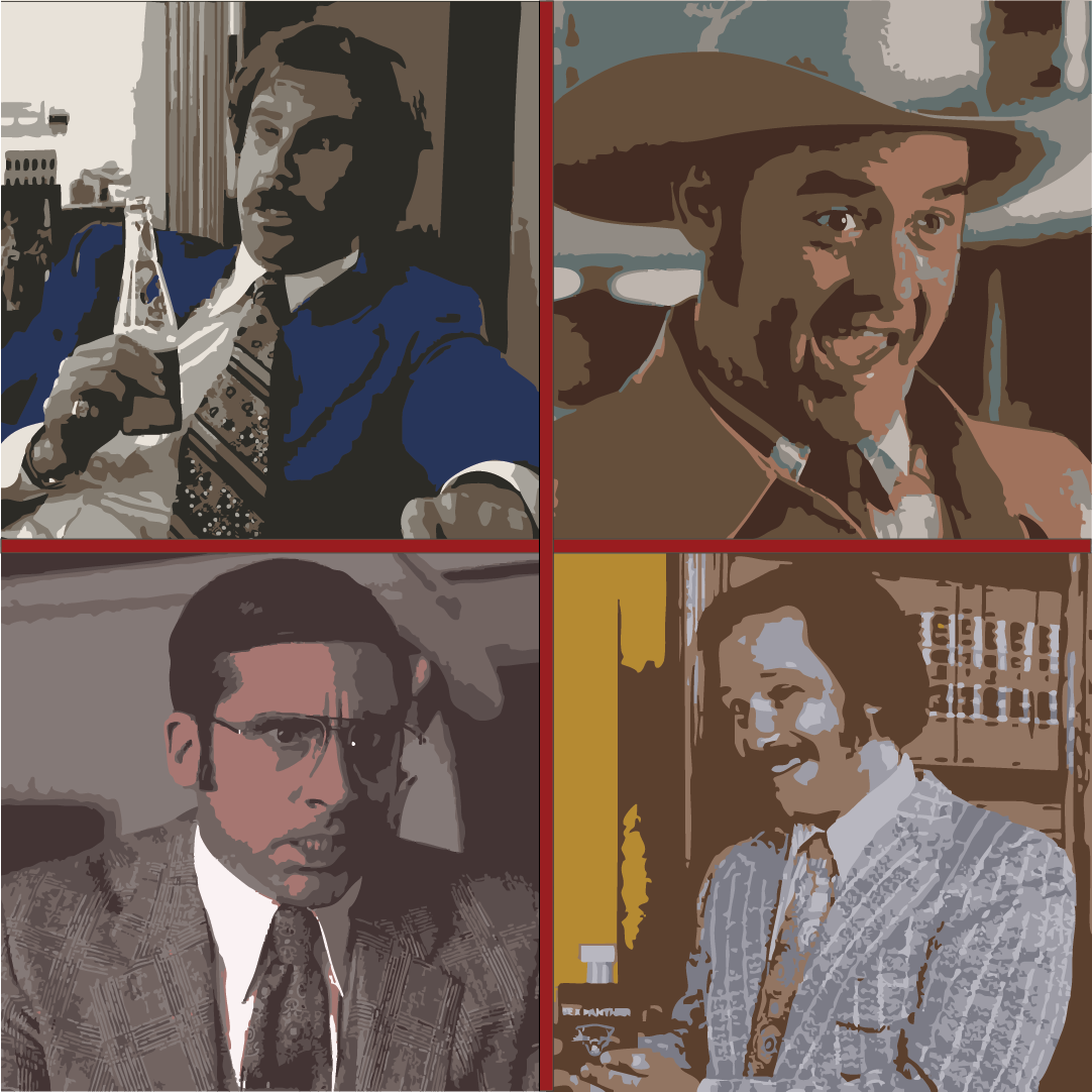 collage of Anchorman movie characters (illustrator)