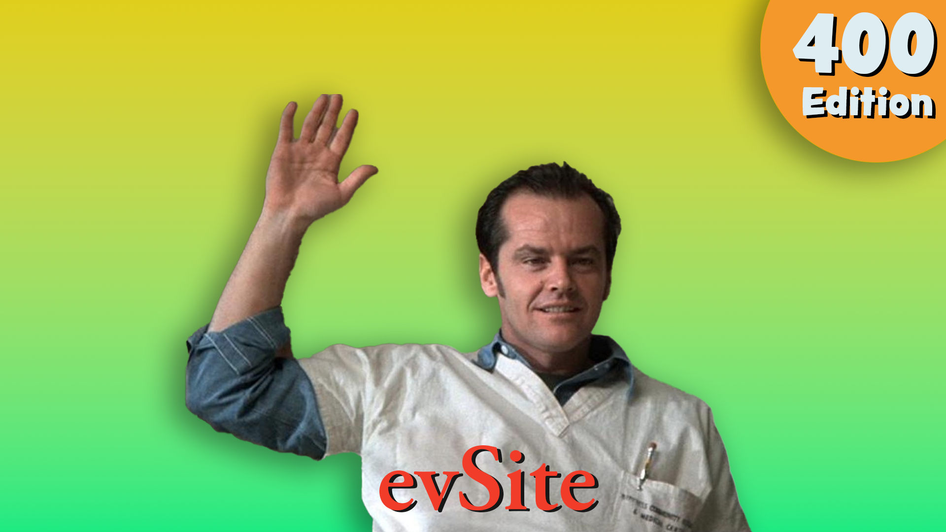 Jack Nicholson waving hi